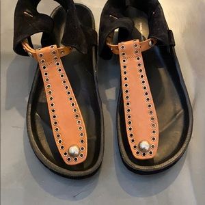 Isabel Marant flat leather sandal size 9